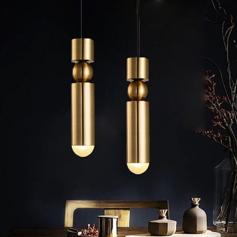 Nordic Brass Pendant Lights Modern Living Room Led
