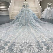 Luxury Wedding Dresses Lace Ball Gown Halter High Quality Dress GT003 Embroidery Robe De Mariage 2023 nouveauté